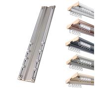 Silent Double Track Aluminum Curtain Rod Set - 3.30m Long for Room Dividers, Ideal for Living Room & Bedroom, Easy Installation, Sleek Modern White Finish