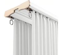 Silent DoubleRow Ceiling Curtain Track System Strong Aluminum Rails for Office Living Room Bedroom1.20m White Curtain Rod Set