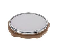 Silent Drum Playing Pad, Firm Durable T Shape Wrench Musical Instrument Supply Silent Drum Practice Mat Maple + Metal for Beginner for Drumming