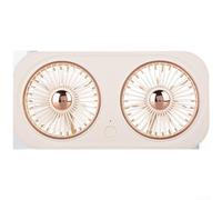 Silent Dual Blade Foldable USB Fan, 3-Speed Rechargeable Portable Desk Fan With 360 Degree Adjustable Cooling For Home Office Travel(White)