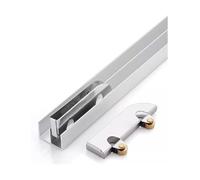 Silent Dual-Groove Sliding Rail for 3-5mm Doors, Aluminum Track 1set(90cm)