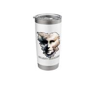 Silent Echoes, Mysterious Abstract Art Face in Clouds Stainless Steel Insulated Tumbler