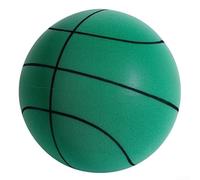 Silent Elastic Basketball 24cm Diameter Soft PU Foam Sports Ball, Engaging Indoor Activity to Develop Kids' Skills (green 24Cm)