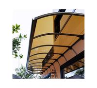 Silent Entry Door Canopy Durable Porch Awning Carbon Steel Frame Stable Load Capacity Object Fall Resistance Safe & Reliable Outdoor Shelter (43 x 130 in / 110 x 330 cm)