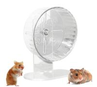 Silent Exercise Spinner - Acrylic Wheel, Clear Anti Slip Treadmill | Noiseless Rotating Habitat Enhancement Accessory, Stable Horizontal Physical Training Equipment for Small Animals