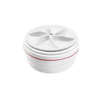 Silent Fan Mini Turbine Washer Portable Travel Dorm Lazy Small Washing Machine Home Underwear Sock Cleaner Desk Top Fan (White, 9.7)