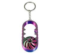 Silent Fidget Toy - Spiral Key Chain, 35g Durable Core for Discrete Sensory Stimulation, Sensory Fidget Key Chain, Stress Relief Toy with Integrated Smooth Rotation Technology, Academic Support Gear