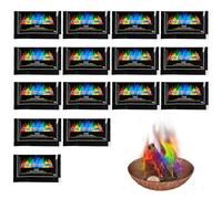 Silent Fireworks Outdoor Pack,MEOAlBkey 15x10g Fire Colour Changing Powder for Magic Bonfire Night Decorations Garden Campfire Parties Colorful Flames