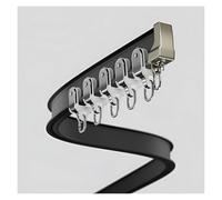 Silent Flexible Aluminum Sliding Curtain Rod for Ceiling or Wall Mount Space-Saving Room Divider Ra for & Closets Easy Installation Ideal for Home Decor