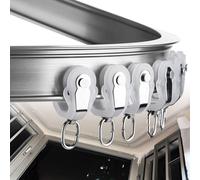 Silent Flexible Curtain Rod With Roller, Aluminum Bendable Curtain Rail System, Sliding Curtain Tracks, for Bay Window, Bedroom, Living Room (Default top Install)(Silver,1.9m/6.23FT(2 * 0.95m))
