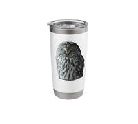 Silent Forest Owl Winter Portrait Stainless Steel Insulated Tumbler