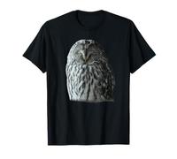 Silent Forest Owl Winter Portrait T-Shirt