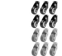 Silent Fur Caster Wheels 1 2 Pcs Side Mounted le Door Support Heavy Du Household Moving Tool for & Fur Black Color