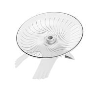 Silent Gerbil Wheel with Clear Flying Saucer Design Perfect for Small Animals Like Hamsters, Hedgehogs, Mice And Gerbils. Helps Evacuate Stress And Promotes