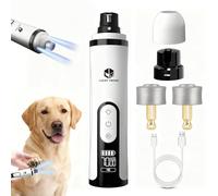 Silent Groom Pro Dog Nail Grinder 2026 New with 2 LED Light & 3-Speed 2000mah Battery Professional Quiet Painless Paws Grooming & Smoothing for Small Medium Large Dog (1+2*Replacement Head LUCKYTROVE)