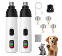 Silent Groom Pro Dog Nail Grinder, Quiet & Safe Pet Nail Grinder and Trimmer, Professional Low Noise Nail Clipper Alternative for Dogs (2+4*Replacement Header)