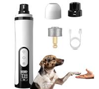 Silent Groom Pro Dog Nails, Upgrade Heusom Silent Groom Pro Nail Grinder, Cordless Quiet Dog Nail Grinder with Led Light & 3 Speeds, 4 Grinding Heads, for Dogs Cats Thick Nails (1+1*replacement head)