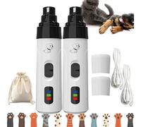 Silent Groom Pro, Heusom Silent Groom Pro Nail Grinder, silent dog nail trimmer, Rechargeable USB Charging dog nail filer electric, All Pet Sizes and Nail Thicknesses (2Pcs)