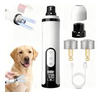 Silent Groom Pro Nail Grinder 2025 Upgraded with 2 LED Light & 3-Speed 2000mah Battery Professional Quiet Painless Paws Grooming & Smoothing for Small Medium Large Dogs and Cats (1+2*Replacement Head)