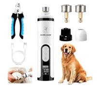 Silent Groom Pro Nail Grinder, 3-Speed Pet Trimmer, 2 LED, USB Rechargeable