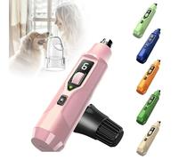 Silent Groom Pro Nail Grinder, 7-Speed Pet Nail Grinder with Light, USB Charging, Silent Dogs Nails Trimmer with Led Light & Dust Collector pink