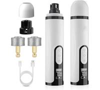 Silent Groom Pro Nail Grinder Cordless, 2025 Upgraded Heusom Nail Trimmer for Dogs and Cats with LED Light & 3 Speeds, 2000mAh USB Rechargeable Dog Nail Trimmer for Thick Nails (2 pcs + 2 Heads)