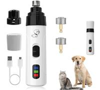 Silent Groom Pro Nail Grinder, Rechargeable USB Charging Pet Nail Grinder, Quick USB Charge with Replacement Grinding Headsm, Ultra-Quiet Operation (1 Pcs)