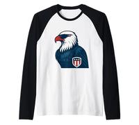 Silent Guardian Eagle of America Raglan Baseball Tee
