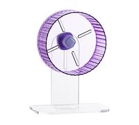 ＡＷＨＡＯ Silent Hamster Exercise Wheels for Small Pets - Quiet And Efficient Toy for Dwarf Hamsters, Gerbils, And More, Violet Stand 17cm