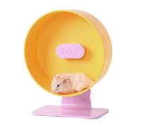 Silent Hamster Wheel 10.2 Inch Silent Double Bearing for Small Animals Balance Bike Height Adjustable for Syrian Dwarf Hamsters, Gerbils, Rats or Other