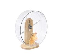 Silent Hamster Wheel - 24x24x21.3cm Hamster Wheel | With Stand Acrylic Pet Supplies | Clear Hamsters Exercise Rollers | For House Habitat Enclosure Indoor Bedroom Pet Dwarf Syrian Rabbit