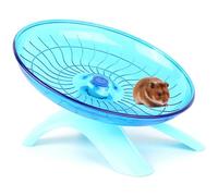 Silent Hamster Wheel 7 Inch Exercise Wheel for Syrian Hamsters Hamster Flying Saucer Quiet Spinner Running Wheel for Gerbil Chinchilla Guinea Pig Mice Hedgehog Small Animals (Blue)