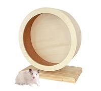 Silent Hamster Wheel, Chinchilla Wheel Hamster Cage Accessories, Wooden Spinner with Base, Small Animal Toys for Mice Hedgehog Gerbil Small Pets Exercise Boredom Running