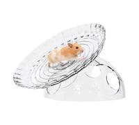 Silent Hamster Wheel - Multi-Functional Anti-Slip Exercise Wheel with Cave House | Quiet Running Wheels for Hamsters, Ferrets, Squirrels, Chinchillas, Dutch Rabbits, Hedgehogs, Hermit Crabs Indoor Pet