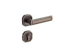 Silent Handle Lock for Chinese Bedroom Doors Durable Bronze Split Lock for Left & Right Enhanced Security & Elegant Style for Home Interiors