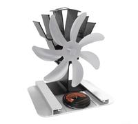 Silent Heat Powered Stove Fan 7-Blade for Wood Burner | for durable aluminum body, rust resistant, withstands 350C, bi-metallic safety, long lifespan