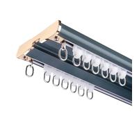 Silent Heavy Duty Double Curtain Track - 250cm Aluminum Alloy Ceiling Track, Easy to Install, Ideal for 1m, 2.5m, 3m, 6m Curtains, Blue Color, Smooth Operation
