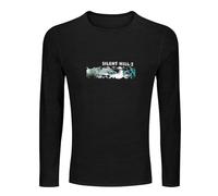 Silent Hill 2 Men nage Cotton Silent Hill Silent Hill Men's 100% Cotton Tee Crewneck Unisex Long Sleeve T-Shirt Black L