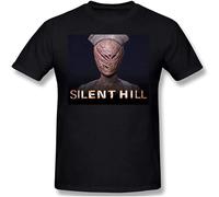 Silent Hill Men's Basic Super Soft Cotton T-Shirt Summer Black 3XL