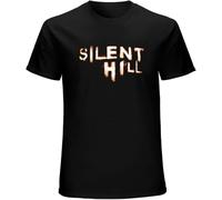 Silent Hill T Shirt Silent Hill T-Shirt Beach Oversize Tee Shirt Printed 100 Percent Cotton Men Fun Short Sleeves Tshirt Black