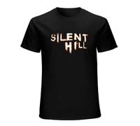 Silent Hill T Shirt Silent Hill T-Shirt Beach Oversize Tee Shirt Printed 100 Percent Cotton Men Fun Short Sleeves Tshirt Black XXL
