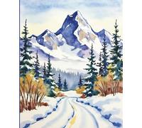 Silent Horizons College Ruled Notebook: A calming winter mountain notebook for notes, reflections, and creative writing