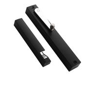 Silent Hydraulic Door Closer, Invisible Black Aluminum Alloy with Buffer Damper, Left Opening Household Door Hardware for Smooth & Quiet Operation