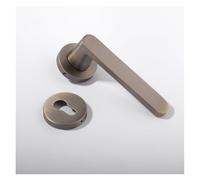 Silent Indoor Door Handle LockNoiseFree Bronze Wooden Handle for Bedroom Home Split DoorsSmooth Operation for Peaceful Living & Privacy