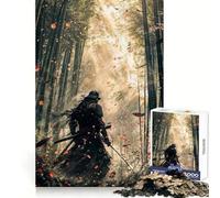Silent Japanese Samurai Jigsaw Puzzle for Adults 1000 Pieces Mind Exercise Toy Together Fun Precision Cut Unique Gift 38x52cm