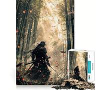 Silent Japanese Samurai Jigsaw Puzzle for Adults 1000 Pieces Mind Exercise Toy Together Fun Precision Cut Unique Gift 38x52cm