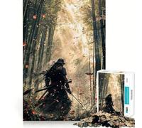 Silent Japanese Samurai Jigsaw Puzzle for Teenagers 1000 Pieces Brain Skill Home Activity Exact Edge Festive Gift 50x75cm
