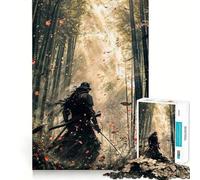 Silent Japanese Samurai Jigsaw Puzzle for Teenagers 1000 Pieces Brain Skill Home Activity Exact Edge Festive Gift 38x26cm