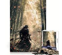 Silent Japanese Samurai Jigsaw Puzzle for Teenagers 1000 Pieces Brain Skill Home Activity Exact Edge Festive Gift 38x26cm