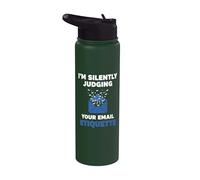 Silent Judging Email Etiquette Stainless Steel Insulated Water Bottle